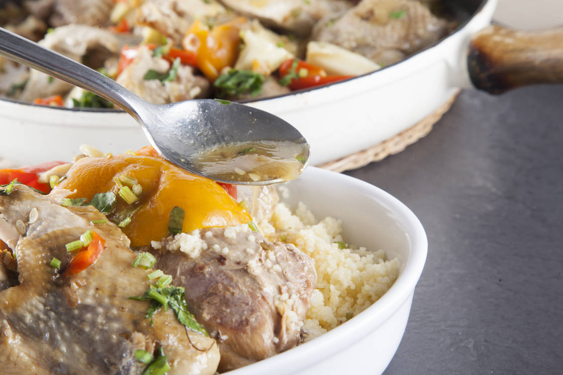 Цесарка с кус-кусом и овощами — процесс приготовления, фото 8 Цесарка с кус-кусом и овощами — процесс приготовления, фото 8